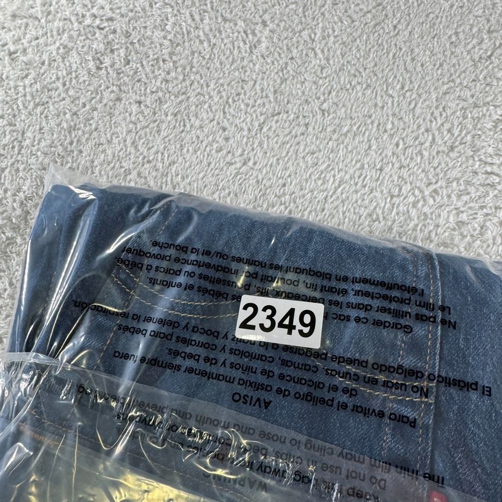 Men's Size 34x30 Levi 505 Regular Fit Denim Blue Jeans Medium Dark Wash Stretch - Picture 11 of 11